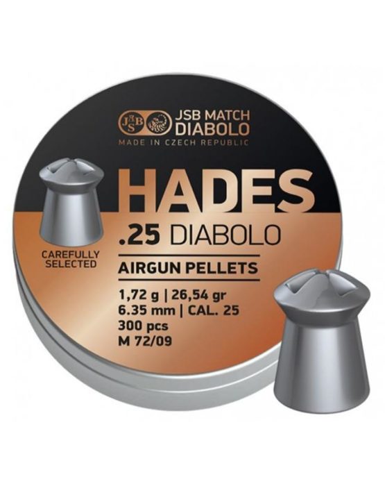 Пули JSB DIABOLO HADES 1,72 гр. 6,35мм 300шт