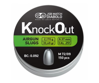 Пули JSB KnockOut SLUGS 2.170г. 6,35мм  150шт