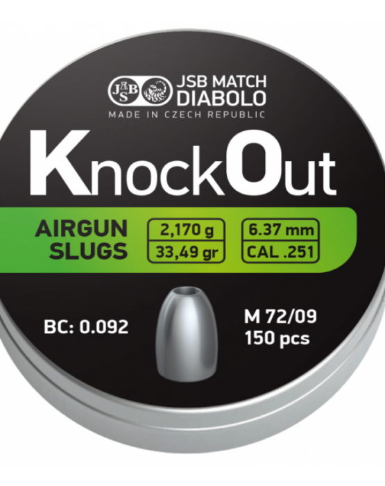 Пули JSB KnockOut SLUGS 2.170г. 6,35мм  150шт